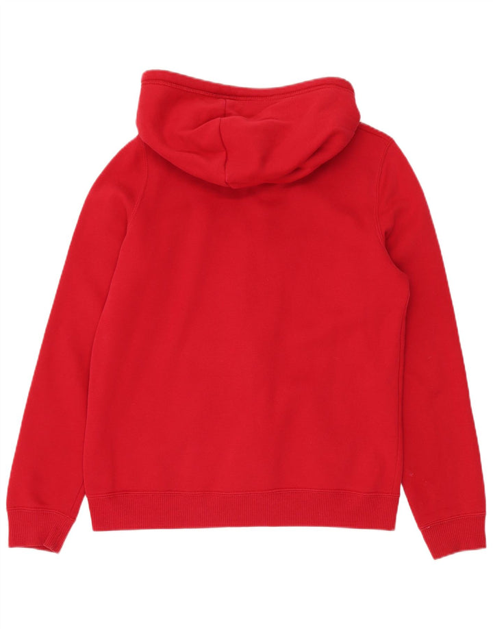 HOLLISTER Suéter con capucha y cremallera gráfica para mujer Reino Unido 14 Algodón rojo mediano