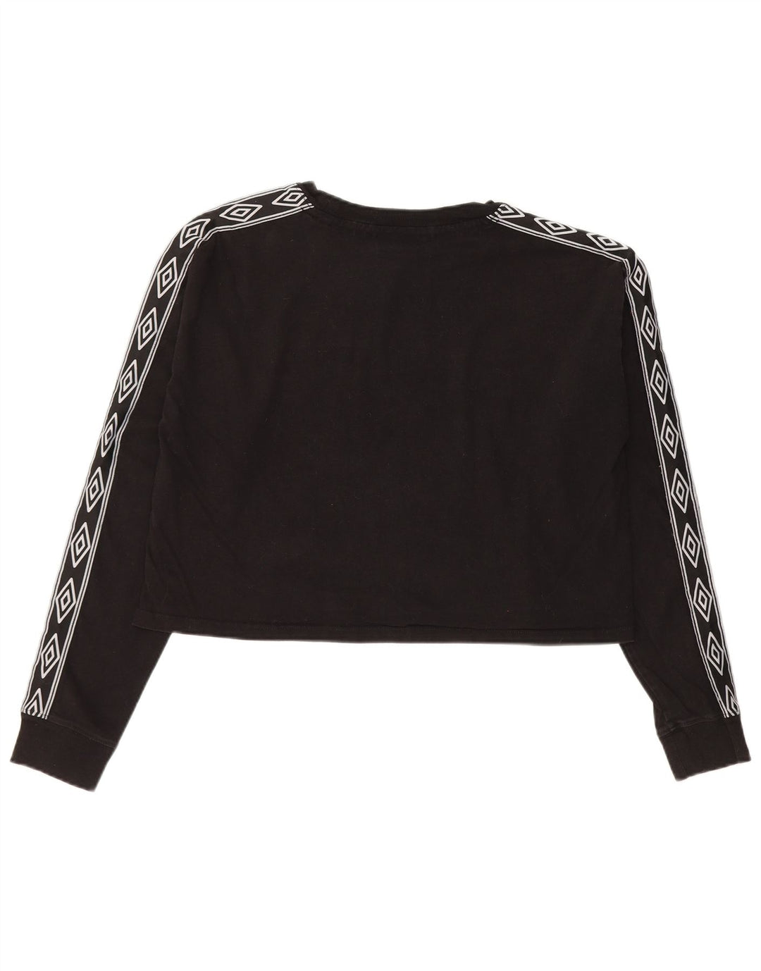 Umbro Mujer Crop Oversize Graphic Top Manga Larga UK 10 Small Negro