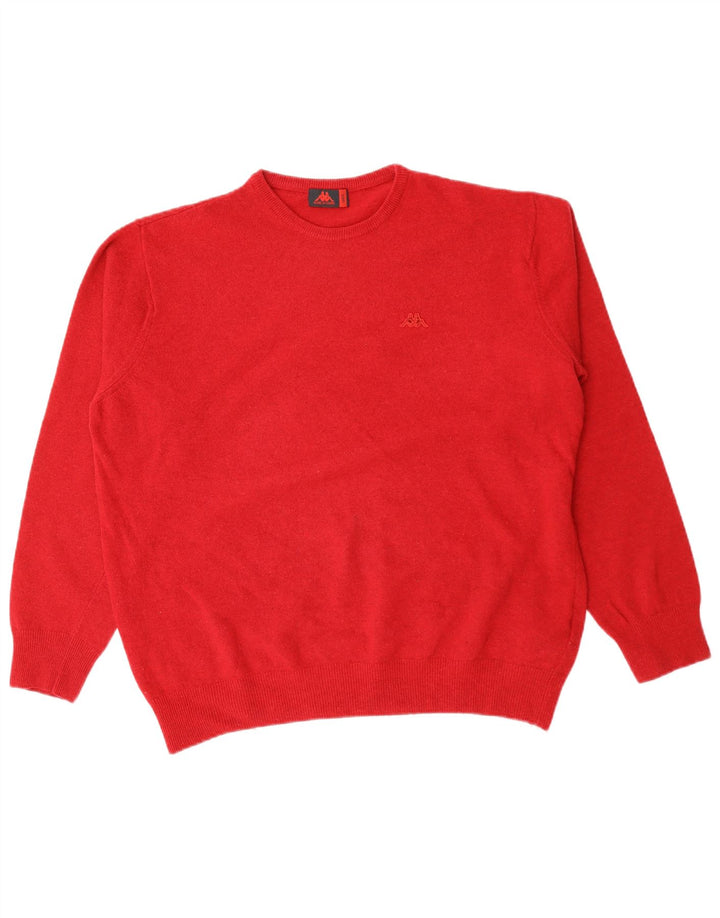 Robe Di Kappa - Jersey de cuello redondo para hombre, talla grande, lana roja
