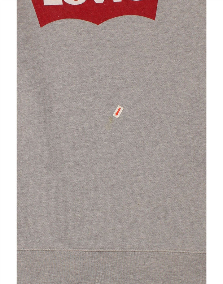 LEVI'S Mens Graphic Sweatshirt Jumper Medium Grey Cotton Vintage Levi's and Second-Hand Levi's from Messina Hembry 