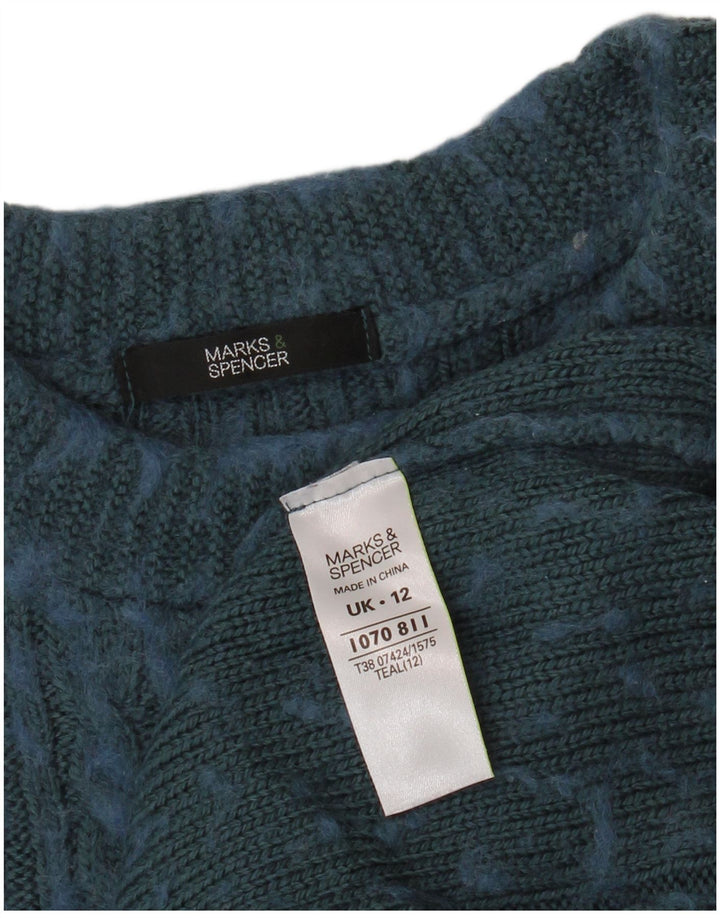 Marks & Spencer Mini vestido tipo jersey para mujer, Reino Unido 42, tamaño mediano, azul moteado