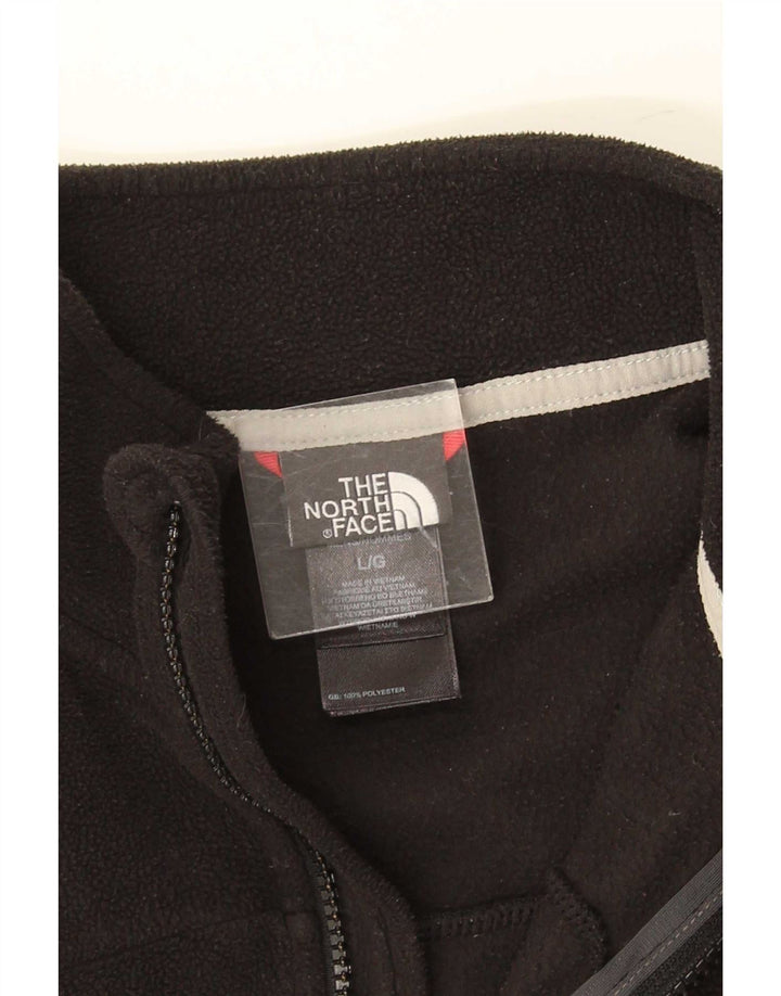 The North Face Chaqueta polar con forro para hombre, talla 40, poliéster negro grande