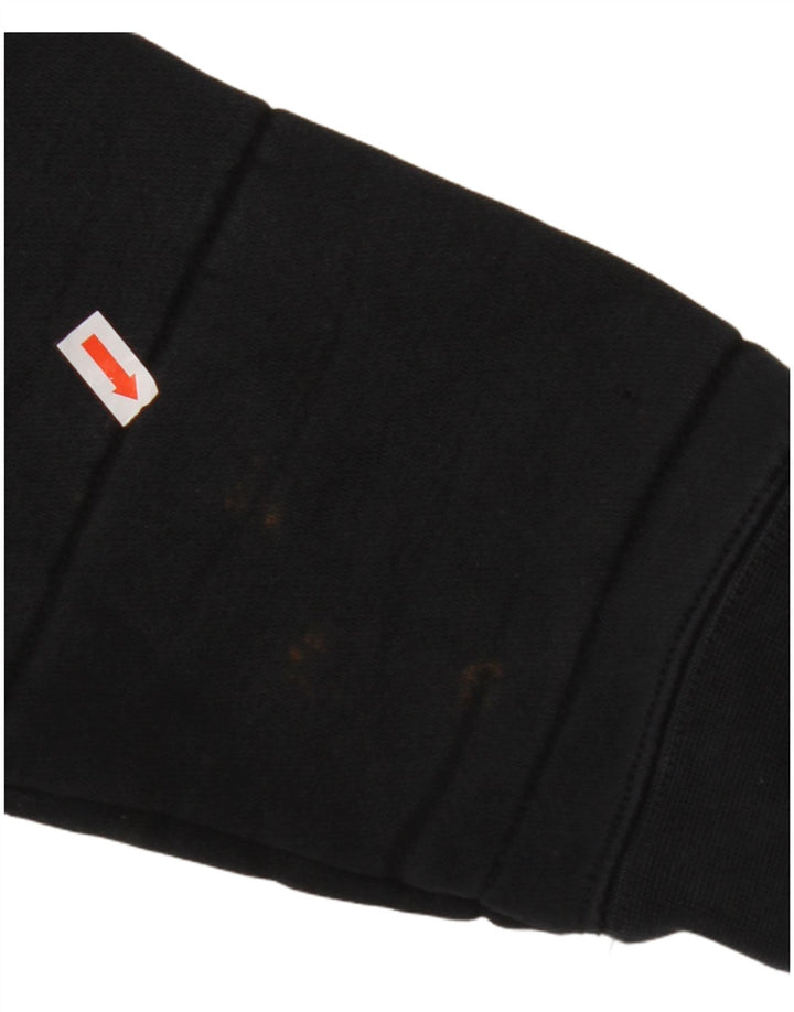 NIKE Sudadera con capucha y cremallera para hombre, algodón negro mediano