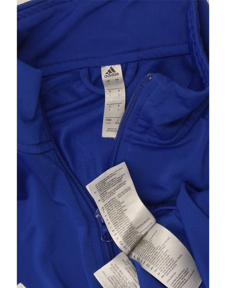 Adidas Hombre Chándal Top Chaqueta Grande Azul Poliéster