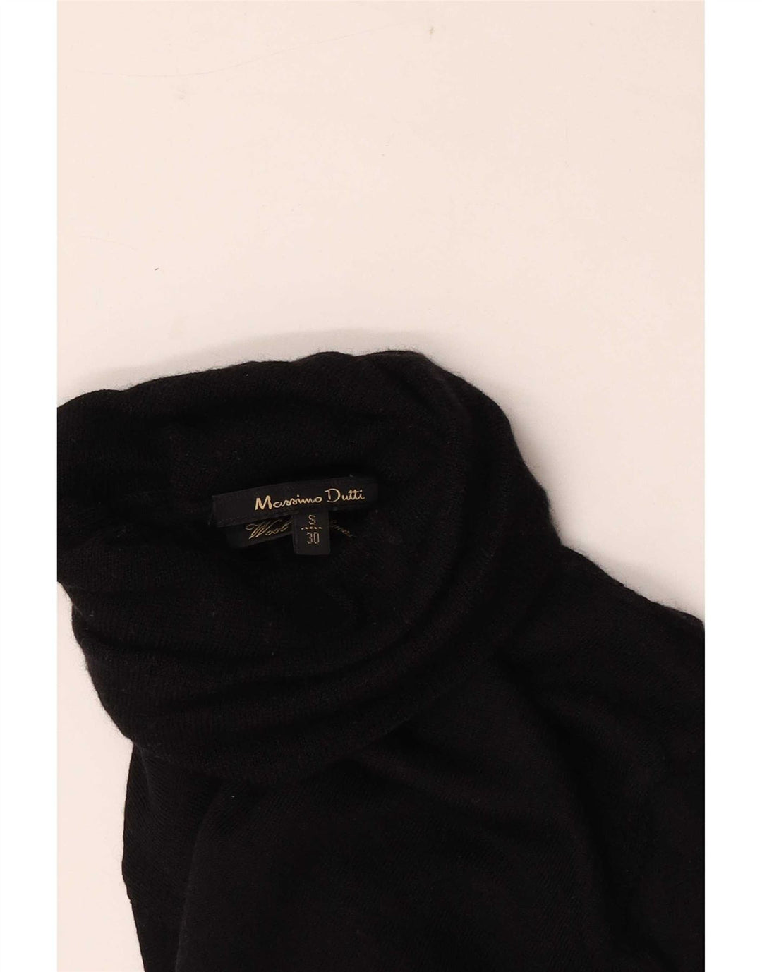 Massimo Dutti Jersey con cuello vuelto para mujer, talla 8, color negro