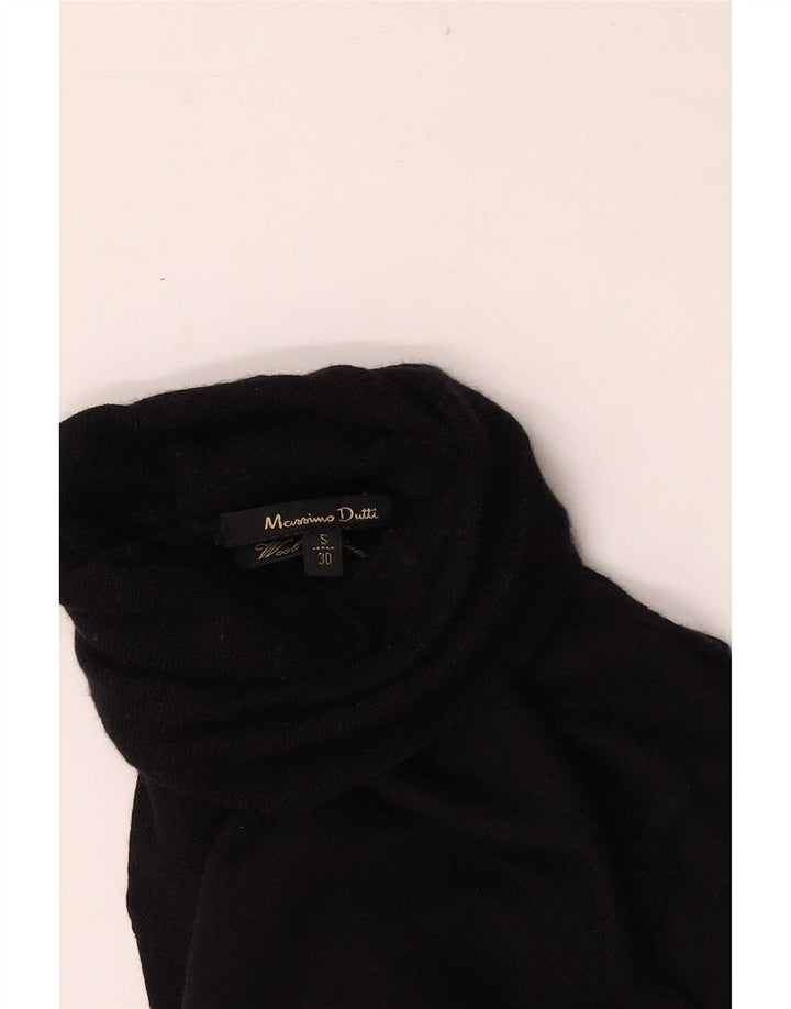 Massimo Dutti Jersey con cuello vuelto para mujer, talla 8, color negro