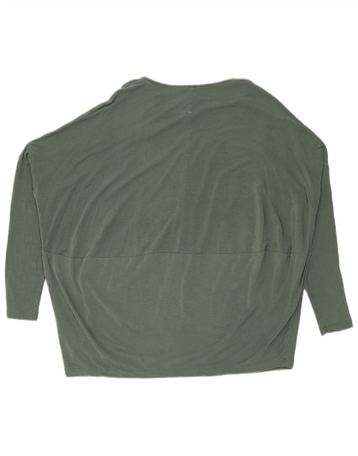 Cos Top extragrande para mujer, manga larga, Reino Unido 10, Lyocell verde pequeño