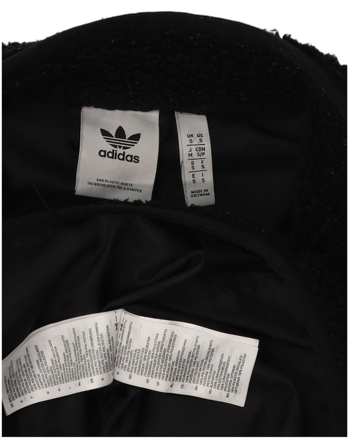 Adidas Chaqueta de forro polar holgada para hombre UK 36 Small Poliéster negro