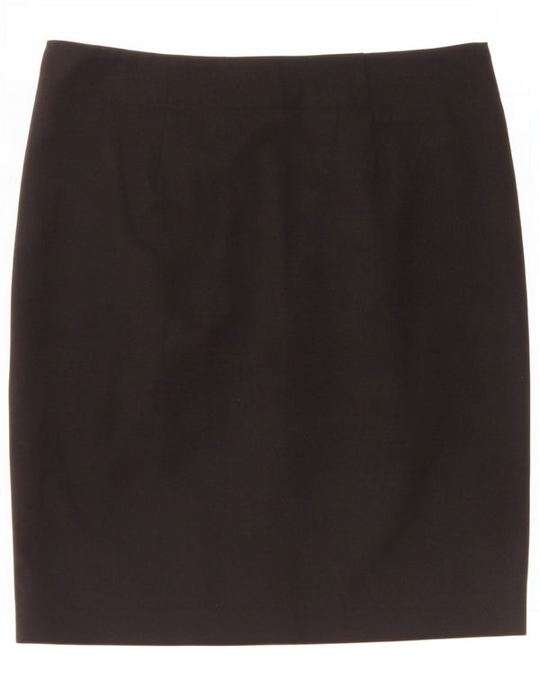 Calvin Klein Falda Lápiz para Mujer US 4 Small W30 Lana Negra