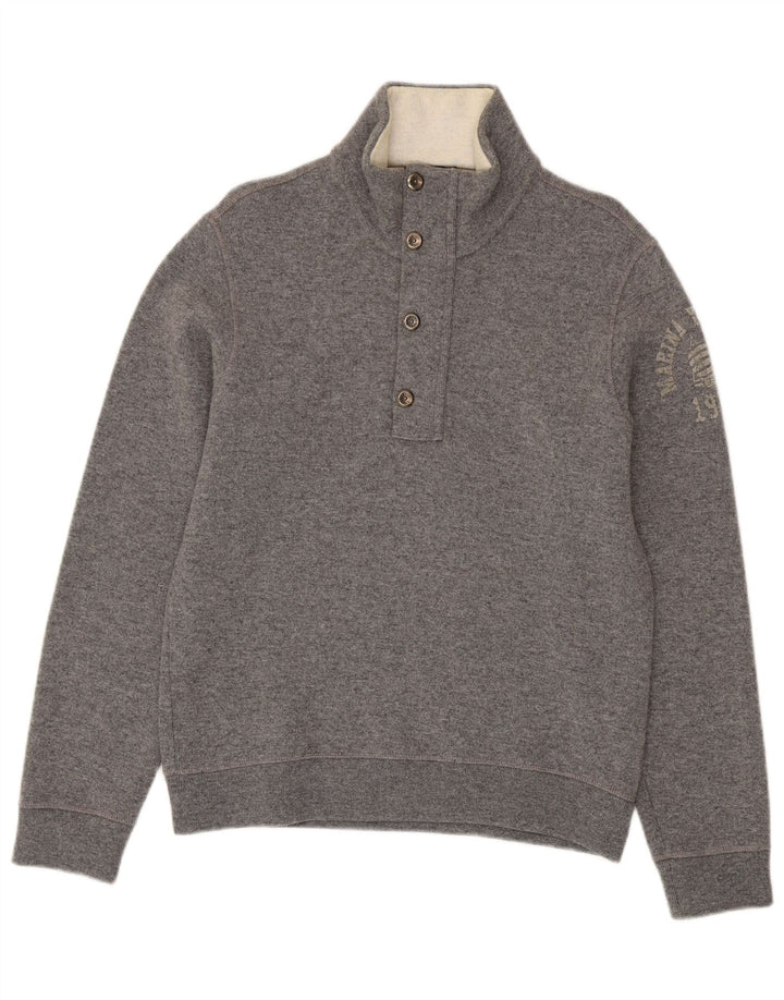 Marina Yachting Jersey De Hombre Con Cuello Y Botones Gráficos Gris Medio Moteado