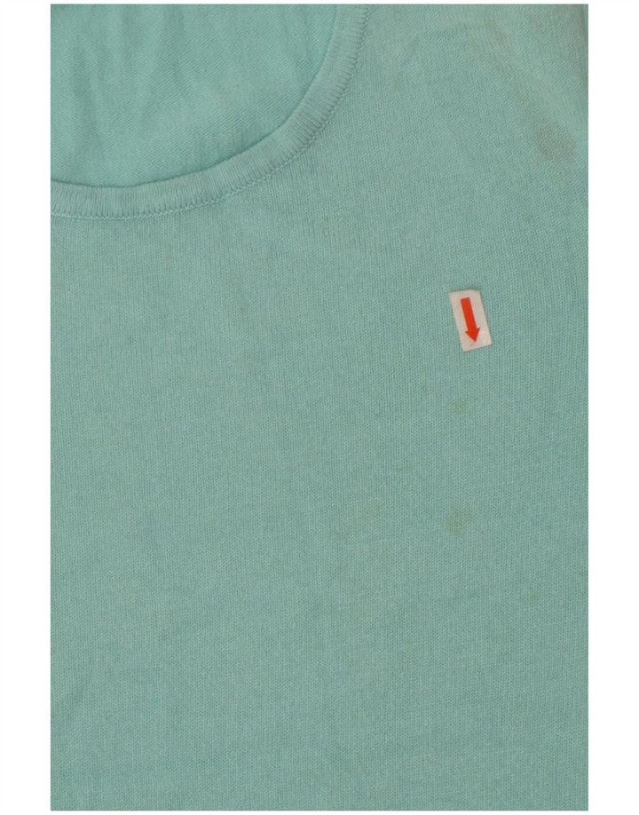 Marks & Spencer Jersey de Cuello Redondo para Mujer UK 10 Small Turquesa