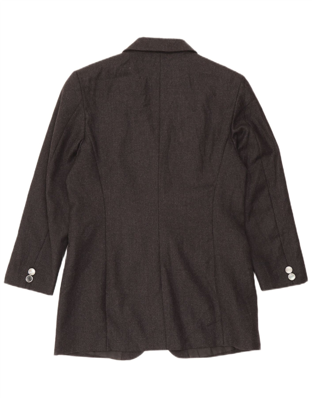 Vintage mujer Longline 3 botón Blazer chaqueta Reino Unido 14 gris medio