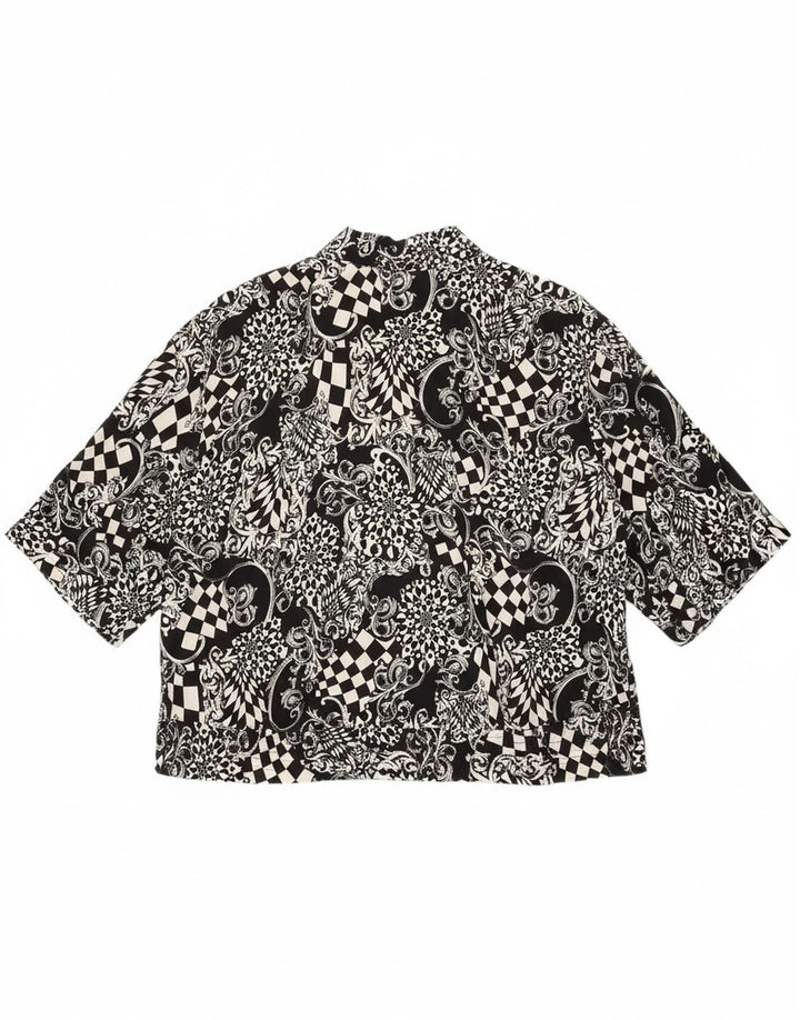 FELICIA Womens Oversized Shirt Blouse IT 44 Medium Black Paisley Vintage Felicia and Second-Hand Felicia from Messina Hembry 