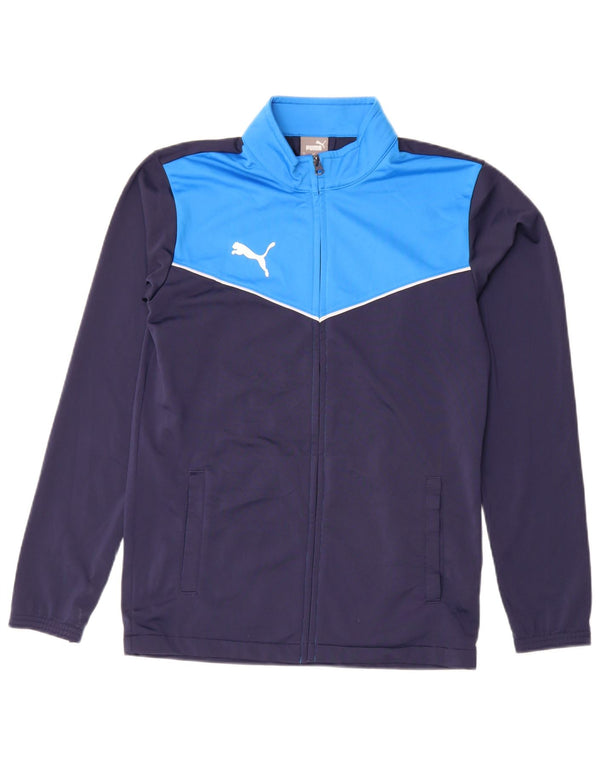 Puma Hombre Chándal Top Chaqueta Pequeña Azul Marino Colorblock Poliéster