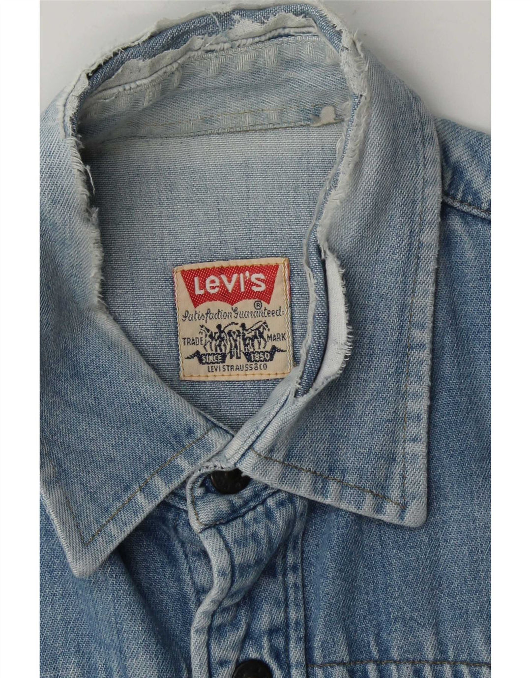 Levi's Hombre Camisa Vaquera Sin Mangas Azul Pequeño