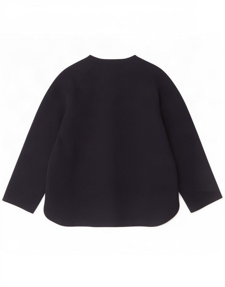 Massimo Dutti Chaqueta Bomber para Mujer UK 46 Grande Lana Azul Marino