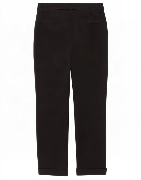 Zara Mujer Pantalón De Traje Recto EU 36 XS W26 L27 Negro Algodón