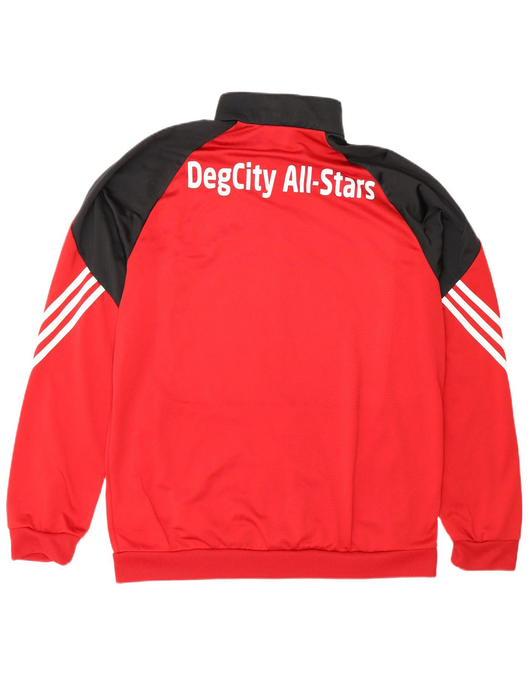 Adidas Hombre Gráfico Chándal Top Chaqueta Grande Rojo Colorblock Poliéster