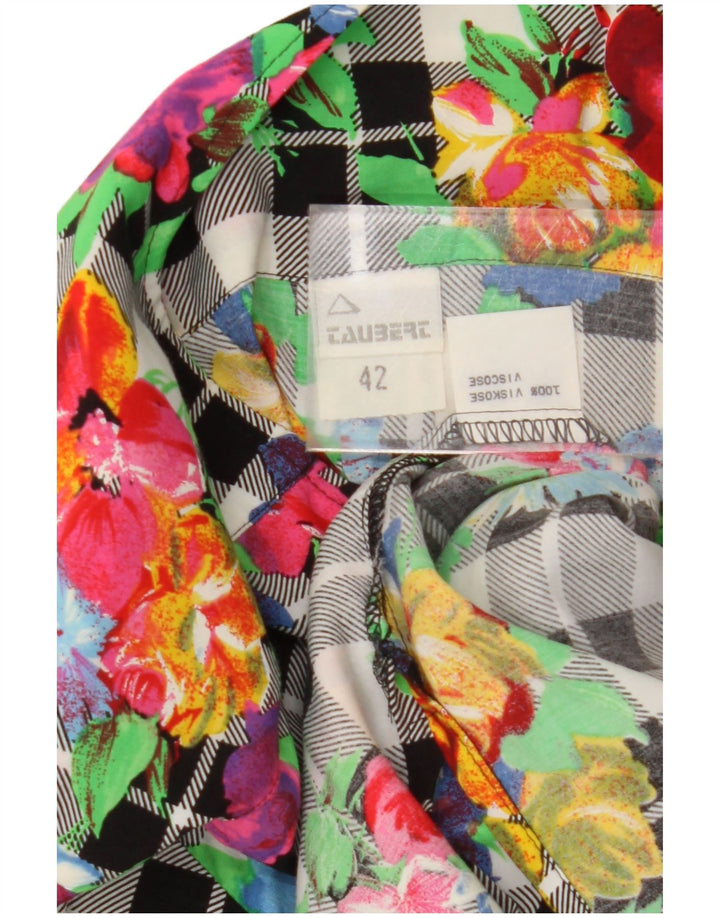 Chaqueta blazer vintage de gran tamaño para mujer IT 42 Viscosa mediana multicolor