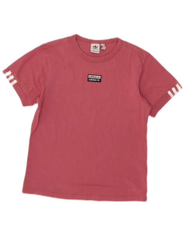 Adidas Camiseta para mujer Top UK 10 Small Pink Cotton
