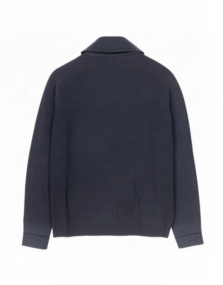 Marks & Spencer Suéter tipo cárdigan para hombre XL Poliéster azul marino