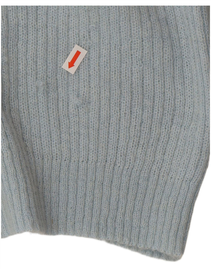 Vintage mujer Cardigan suéter Reino Unido 14 grande azul clásico