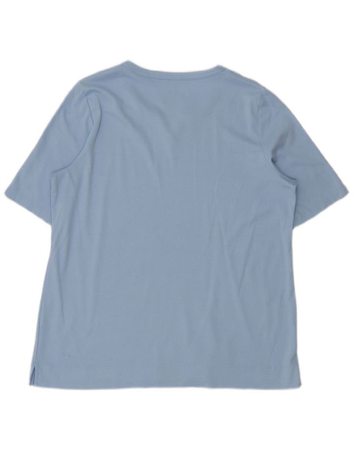 L.L.Bean Camiseta para Mujer Top UK 46 Grande Algodón Azul