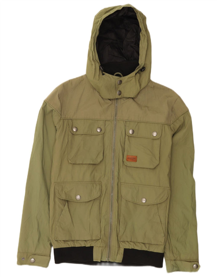 Jack & Jones Chaqueta utilitaria con capucha para hombre UK 38 Medium Khaki Nylon