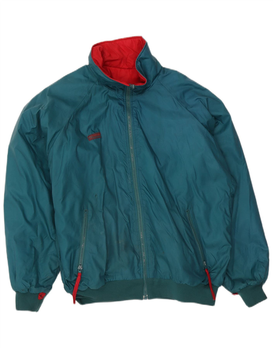 Columbia Chaqueta Bomber Reversible para Hombre Reino Unido 40 Grande Verde