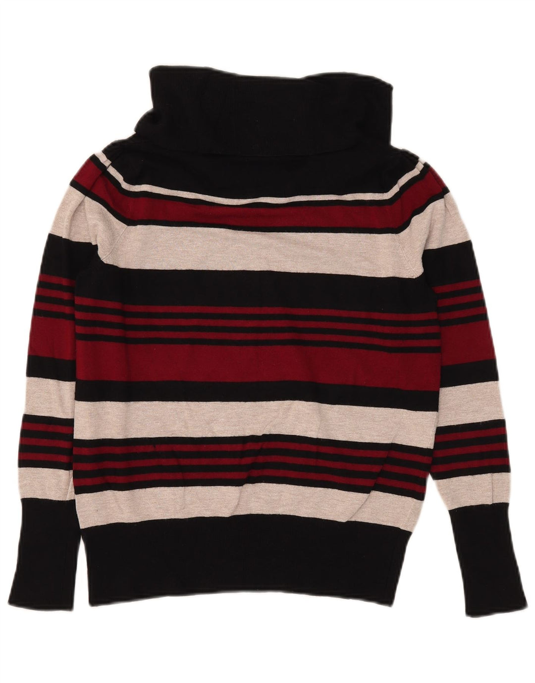 Marks & Spencer - Jersey con cuello vuelto para mujer, talla 40, talla grande, color rojo a rayas