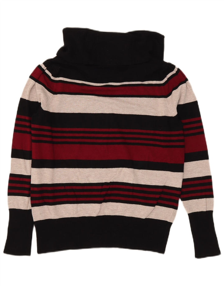 Marks & Spencer - Jersey con cuello vuelto para mujer, talla 40, talla grande, color rojo a rayas