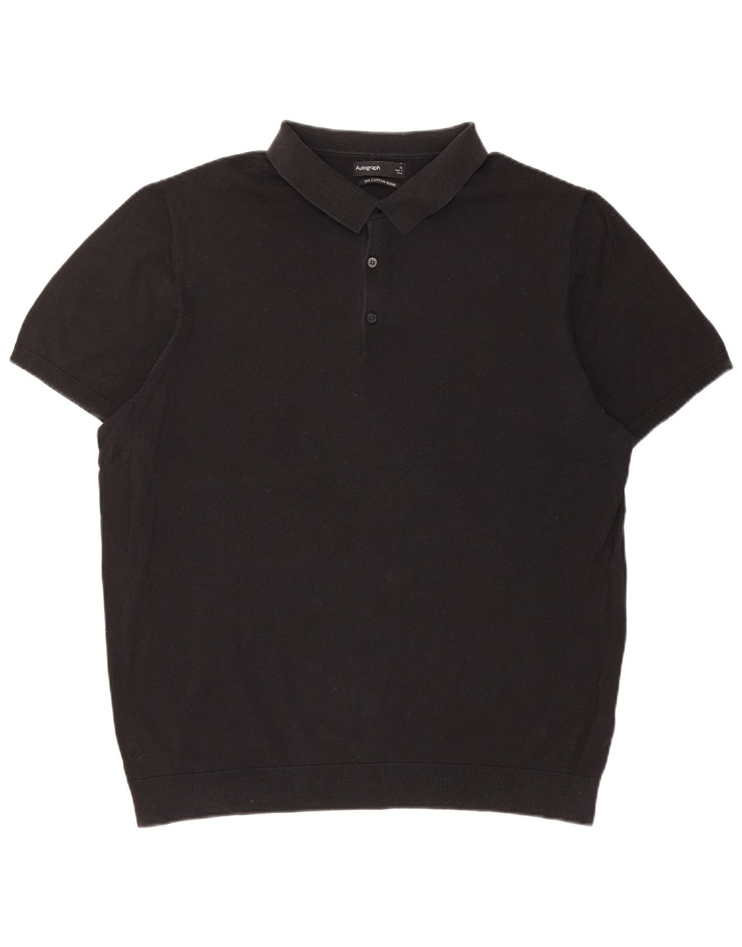 Marks & Spencer Polo Hombre XL Seda Negra