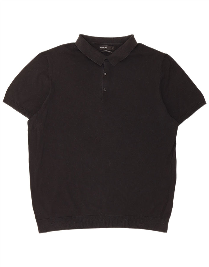Marks & Spencer Polo Hombre XL Seda Negra
