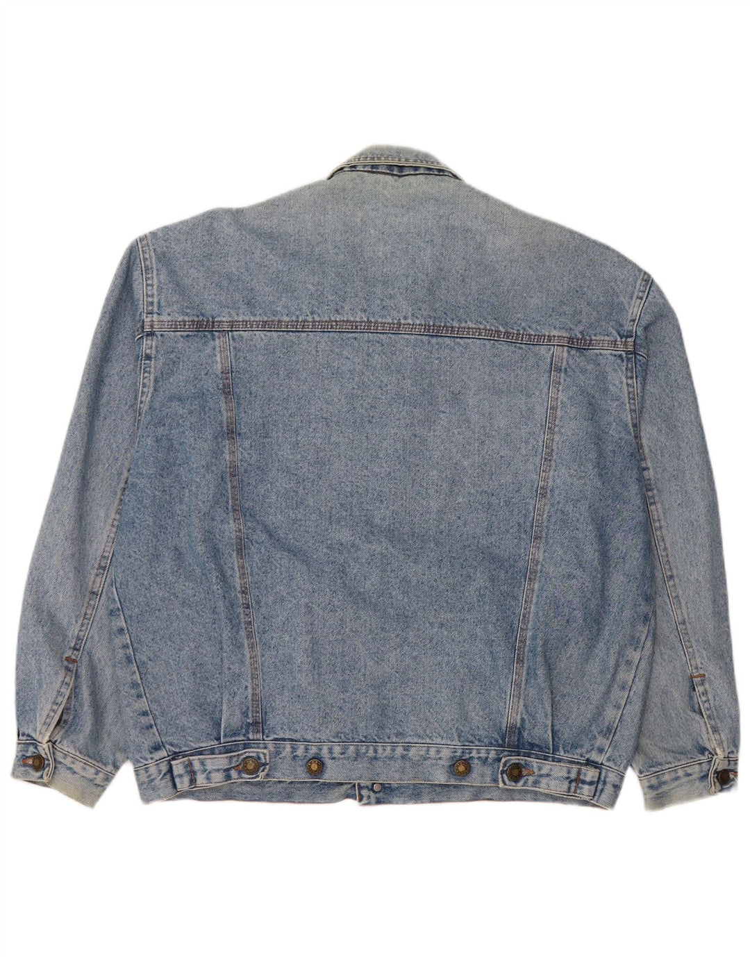Vintage hombres chaqueta de mezclilla Reino Unido 38 algodón azul medio
