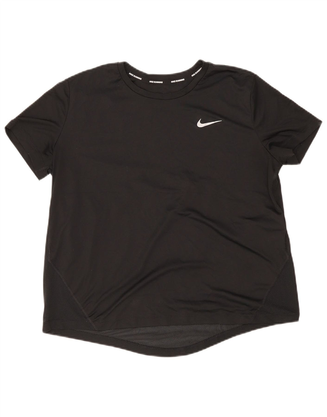 Nike Mujer Dri Fit Camiseta Top UK 40 Grande Poliéster Negro