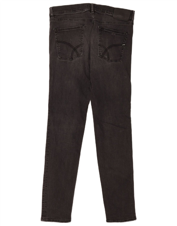 Vaqueros ajustados desgastados para hombre Gas W33 L34 Algodón negro