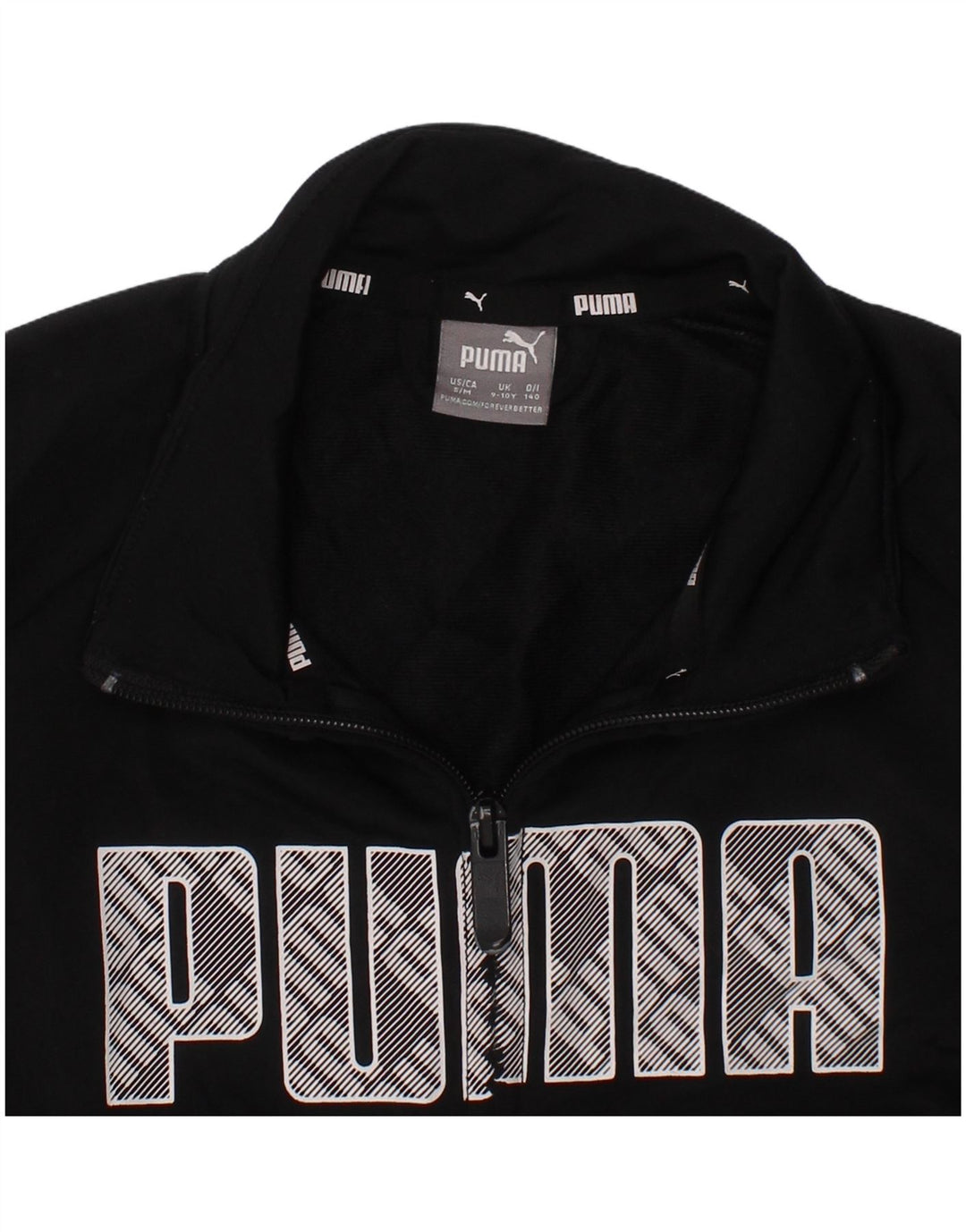 Puma Camiseta de chándal gráfica para niños 9-10 años Negro Poliéster