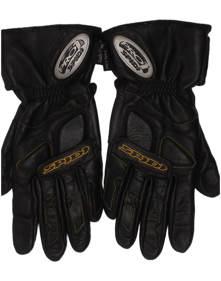 Spidi Mujer Lady Line Biker Guantes De Cuero Medianos Negros Moto