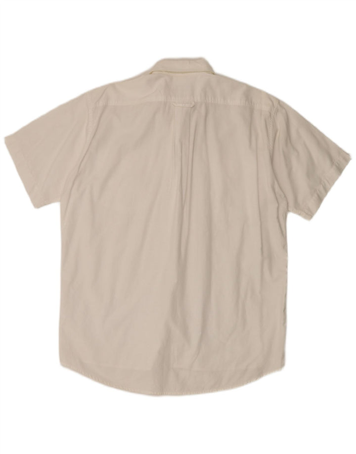 Camisa Lacoste Hombre Manga Corta Talla 40 Mediana Algodón Blanco