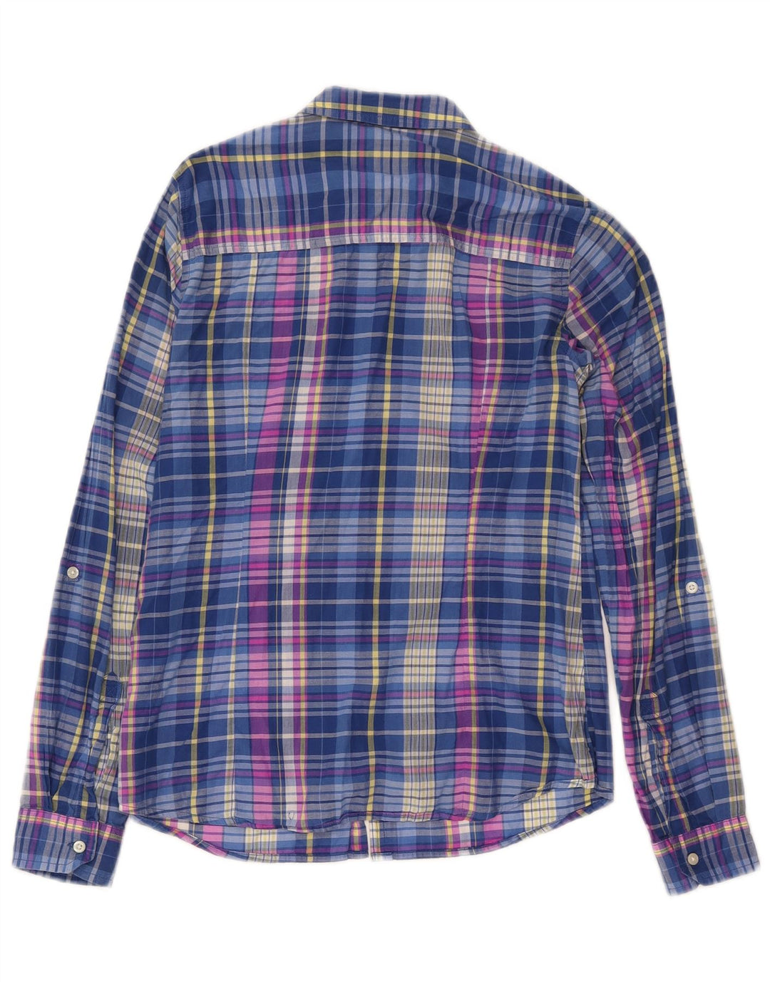 Eddie Bauer Camisa holgada para mujer UK 6 XS Algodón a cuadros azules