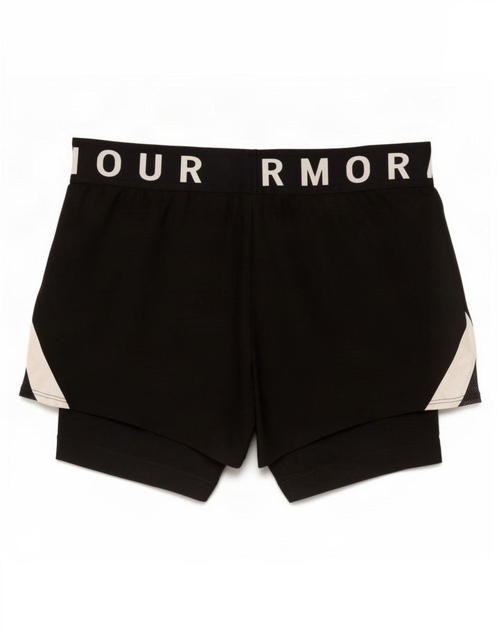 Under Armour Pantalones cortos deportivos gráficos para mujer UK 44 Mediano Poliéster negro