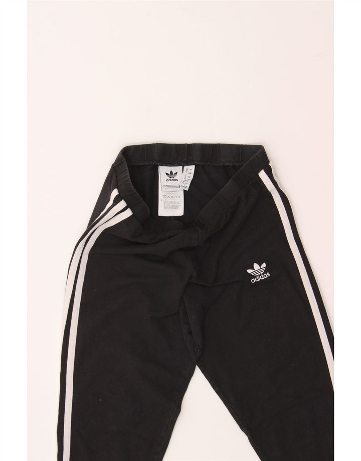 ADIDAS Womens Leggings UK 8 Small Black Cotton Vintage Adidas and Second-Hand Adidas from Messina Hembry 
