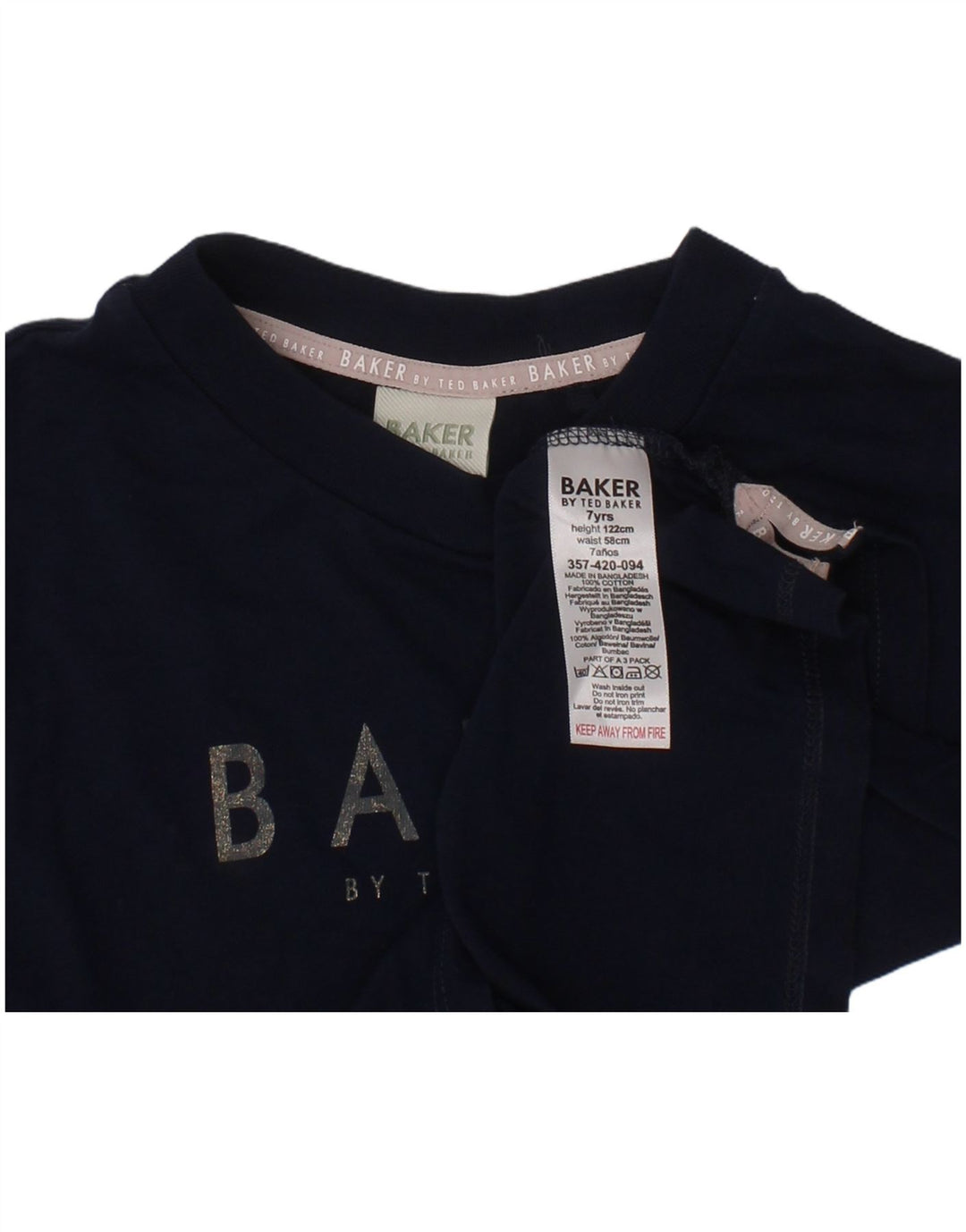 TED BAKER Camiseta gráfica para niña 6-7 años Azul Marino Algodón