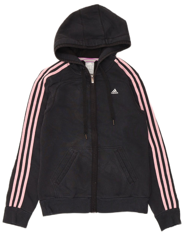 Adidas Climalite Zip Sudadera con capucha para mujer UK 4/6 XS Negro