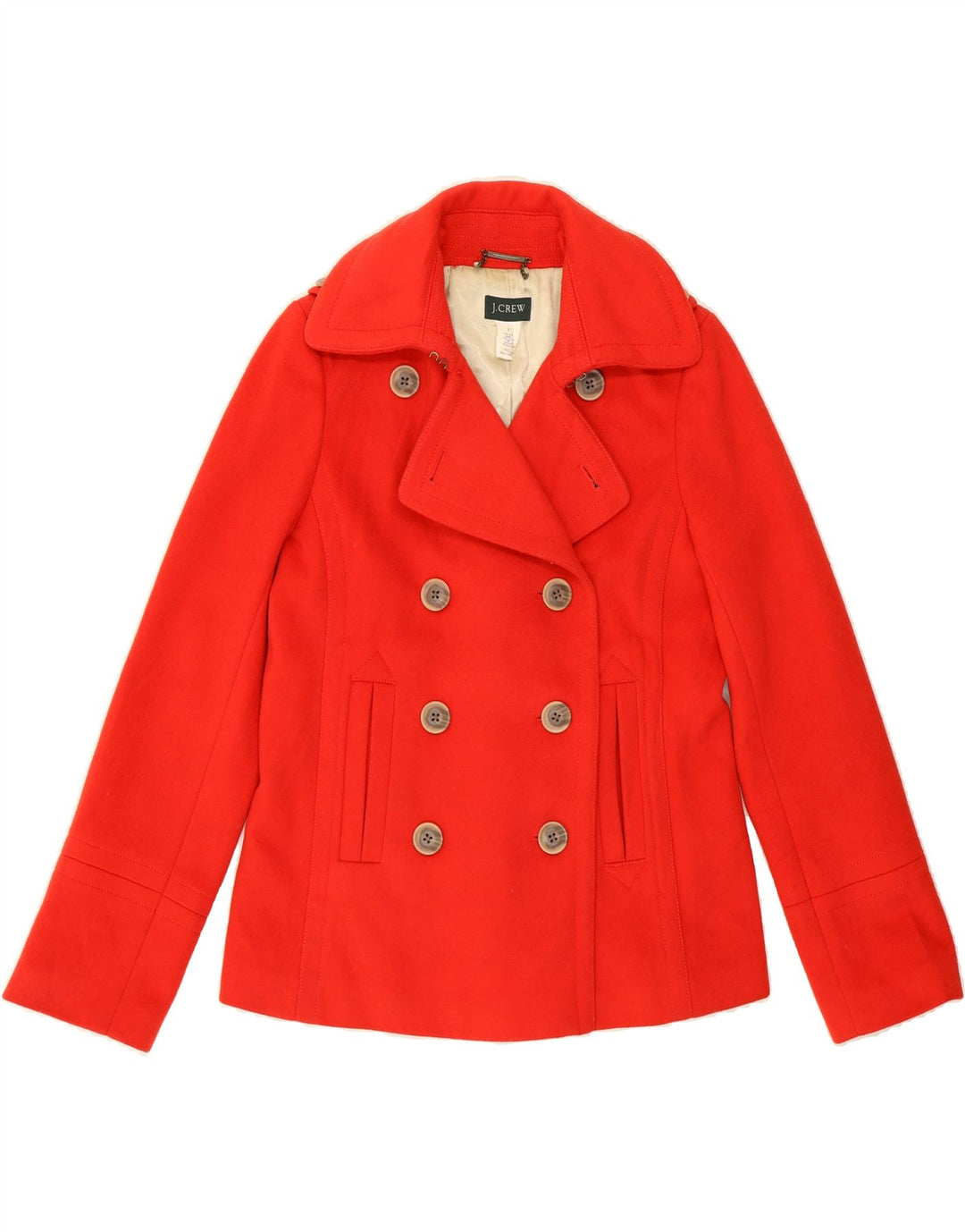 J. CREW Womens Double Breasted Blazer Jacket UK 10 Small Red Wool Vintage J. Crew and Second-Hand J. Crew from Messina Hembry 