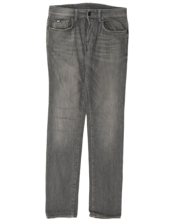 Vaqueros Slim Mujer Gas W30 L34 Algodón Gris
