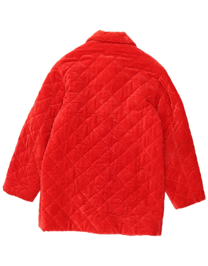 Husky - Chaqueta acolchada de terciopelo para mujer, talla 40, color rojo mediano