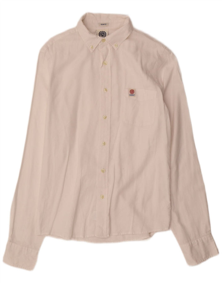 FRANKLIN MARSHALL Camisa ajustada para hombre Blanco mediano