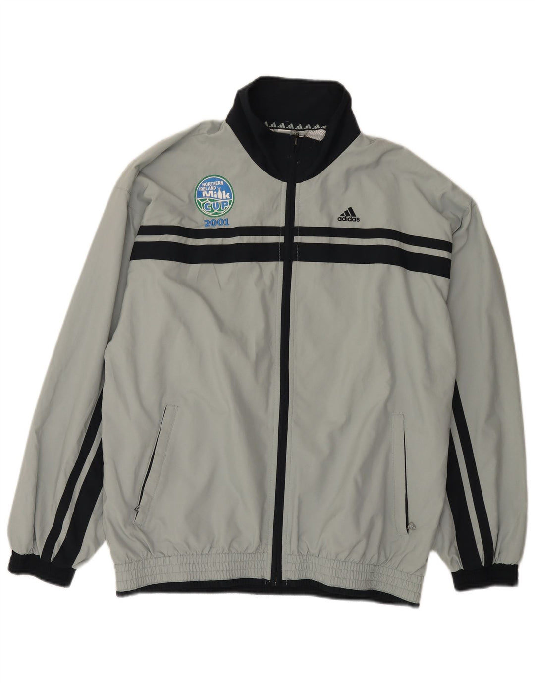 Adidas - Chaqueta de chándal para hombre, talla 38/40, color gris medio