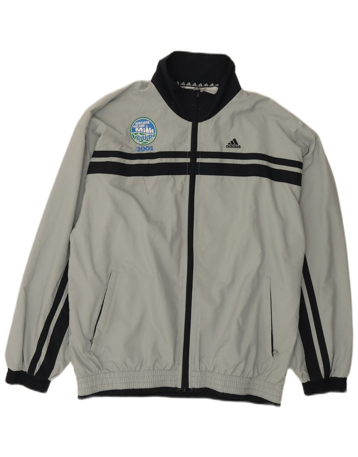 Adidas - Chaqueta de chándal para hombre, talla 38/40, color gris medio